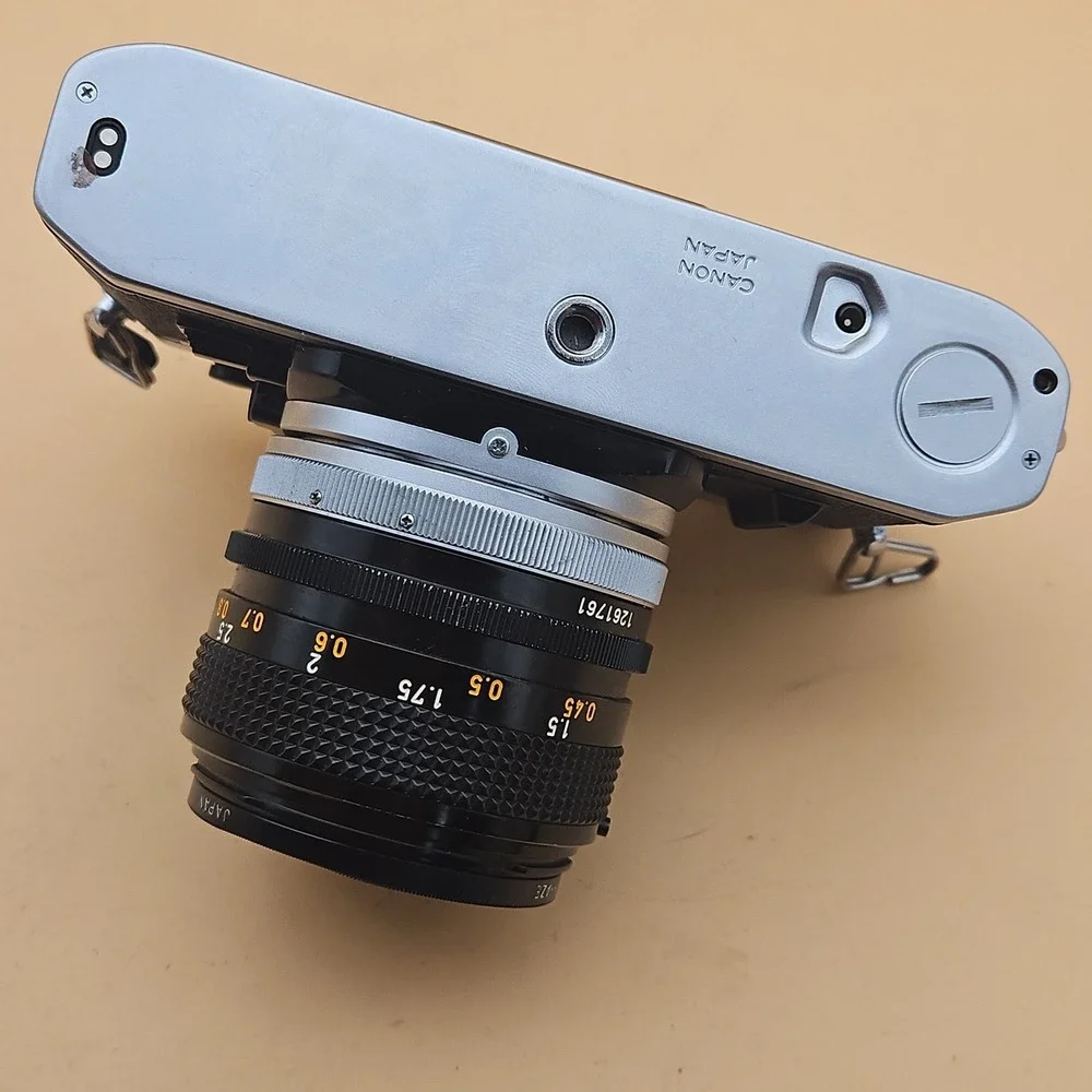 Canon AE-1 Silver Vintage Camera W/ S.S.C 50mm 1:1.4 Lens Tested Works
